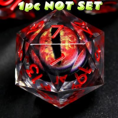 TEMU D20 Dragon Eye Single Dice With Resin Sharp Edge, 20-sided , Handmade Polyhedral Dice For Roleplaying Games, As , Chrismas Gift