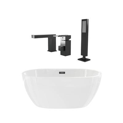 Randolph Morris Hudson 65 Inch Acrylic Double Ended Freestanding Tub and Faucet Package RMA360-MBF7
