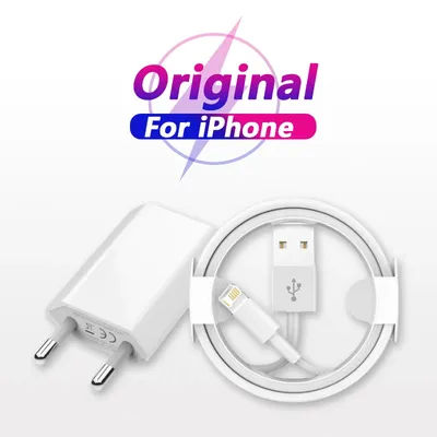 EU USB Wall Charger USB Data For iPhone 15 14 13 12 11 Pro Mini 8 Plus XR X XS SE Charging Data