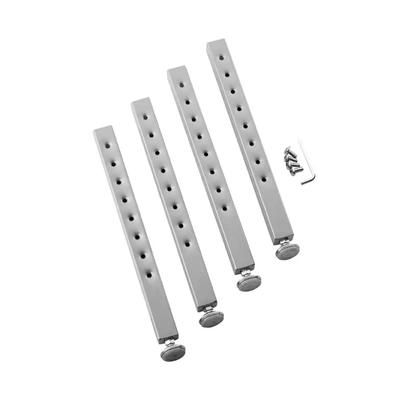 National Public Seating TS-H Adjustable Legs for Titan Stools, Silver