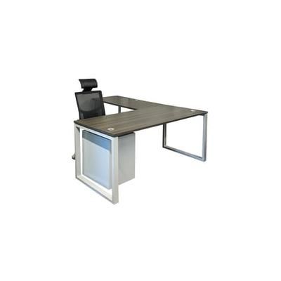 TrendSpaces 66" x 77" Managers Office L-Desk, File & Chair - Furniture Set