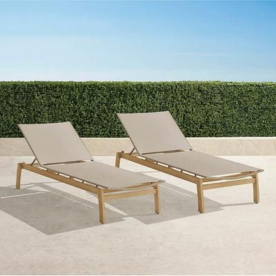 Set of 2 Ibiza Chaises in Natural Teak - Frontgate