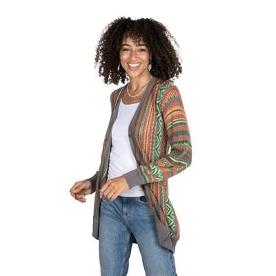 'Baby Alpaca Blend Cardigan with Coconut Shell Buttons'