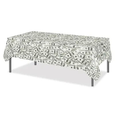 Nappe jetable à motif de Dollar américain, 100 Dollars, décoration d'anniversaire, 130x220cm, tapis de Camping, couverture de Table, fournitures de fête