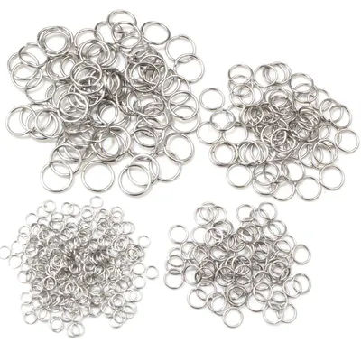 200pcs/Lot 3/4/5/6/7/8/10mm Stainless Steel DIY Jewelry Findings Open Single Loops Jump Rings & Split Ring for jewelry making