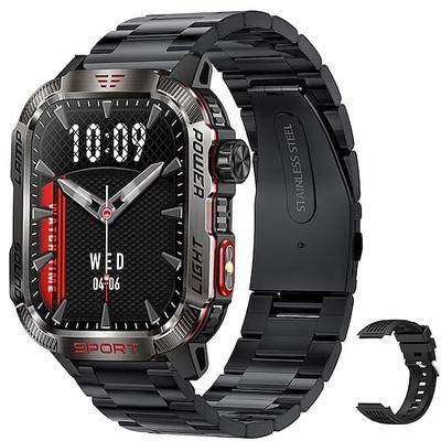 2024 nuovo orologio intelligente per chiamate bluetooth con bussola per pressione di altitudine per sport all'aria aperta con luci a led funzione di controllo del denaro smartwatch