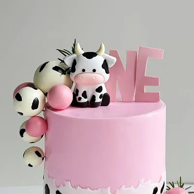 Décoration de gâteau d'anniversaire de vache de dessin animé, animaux de ferme, décorations de choix de gâteau de vache pour thème de vache, réception-cadeau pour bébé, enfants garçons et filles