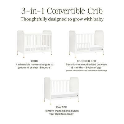 Namesake Brimsley Tambour 3-in-1 Convertible Crib - Warm White
