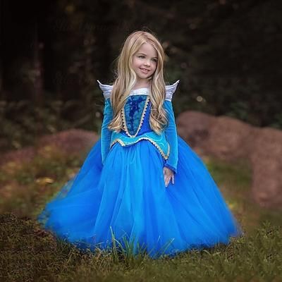Settimana del libro 2026 Regina delle nevi Cenerentola Principessa aurora Vestito Abito da damigella Sottoveste a-linea Abito da vacanza for Ragazze Bambini Natale Mascherata Settimana del libro