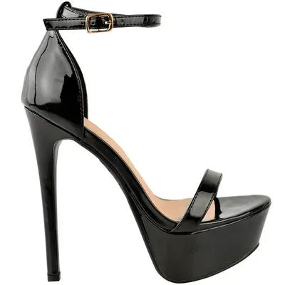 LOSLANDIFEN-Sandales ouvertes pour femmes, chaussures de mariage, talons hauts, talons hauts, talons hauts, plateforme, châssis aiguille, grande taille 43 44, 14cm