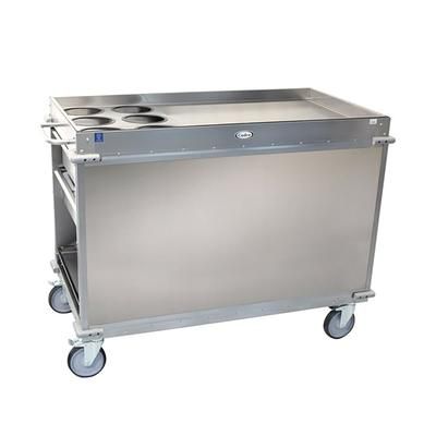 Cadco BC-3 Mobile Beverage Service Cart w/ 2 Shelves & 2 Drawers - Stainless Steel