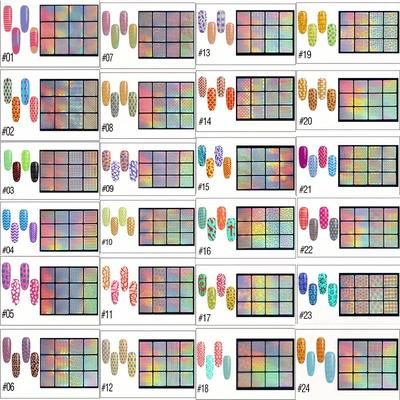 TEMU 288pcs Nail Vinyl Stencils Nail Decoration Stickers Set Nail Stickers Tips Decals