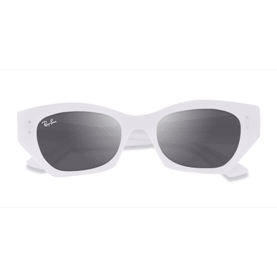 Unisex s geometric White Snow Eco Friendly,Plastic Prescription sunglasses - Eyebuydirect s Ray-Ban RB4430 Zena
