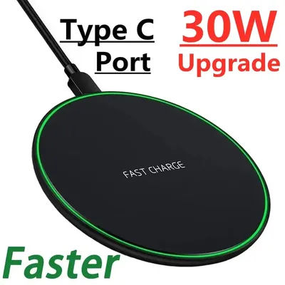 30W Wireless Charger Pad Stand for iPhone 15 14 13 12 11X8 Samsung Xiaomi Phone Chargers Induction