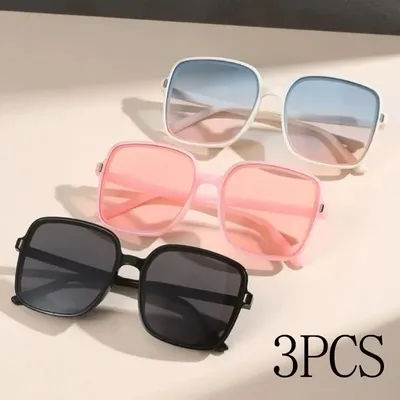Lunettes de soleil miroir UV400 pour hommes et femmes, 3 paires, mode classique