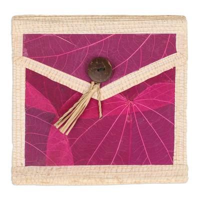 My Pink Journey,'Eco-Friendly 35-Page Natural Fiber Notebook in Pink'