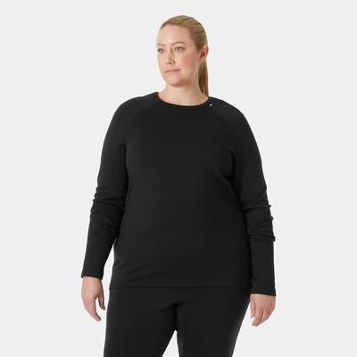 Helly Hansen Women's LIFA® Merino Midweight Crew Plus Shirt Black 3X