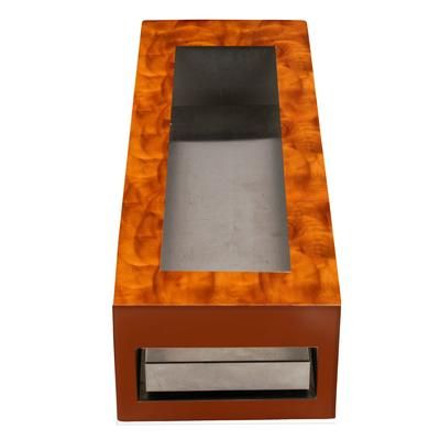 Tablecraft CW40212RSATCP Half Long Cooling Station w/ 1 CW60103, Rectangular, Random Swirl Finish, Copper