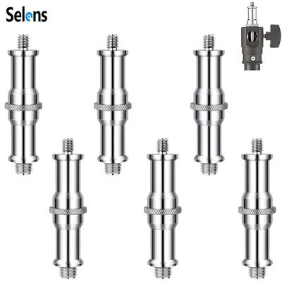 Selens 3 Pcs Standard 3/8 to 1/4 Adapter Thread Screw For Light Stand Tripod Photo Studio Kits