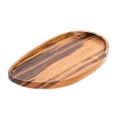 Light Minimalism,'Jobillo Wood Serving Tray with Natural Finish'