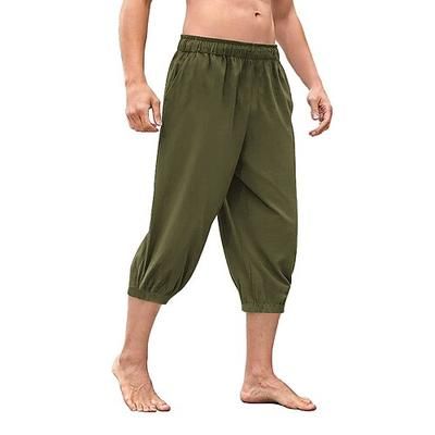 Retrò Vintage Medievale Rinascimento Pantaloni da pirata Cavaliere Celtico Ranger Tinta unica Costume Per uomo Costumi da pirata Fantasia Halloween Carnevale Mascherata Performance LARP Fiera