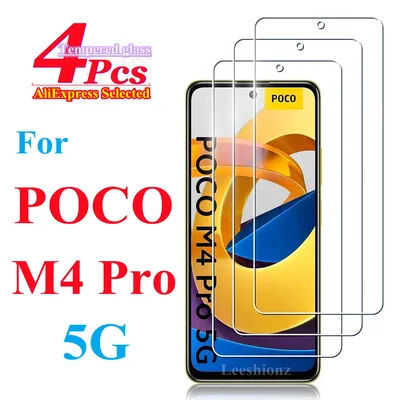 For Xiaomi Poco M4 Pro 5G tempered glass high-definition explosion-proof screen protector glass film 2/4pieces