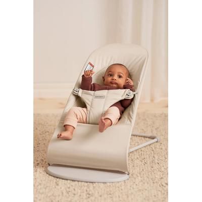 BabyBjorn Bouncer Balance Soft, Light Gray Frame, Tri-Fabric Light Beige