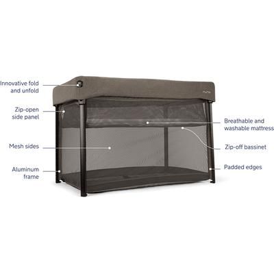 Nuna PAAL Travel Cot + Playard - Granite