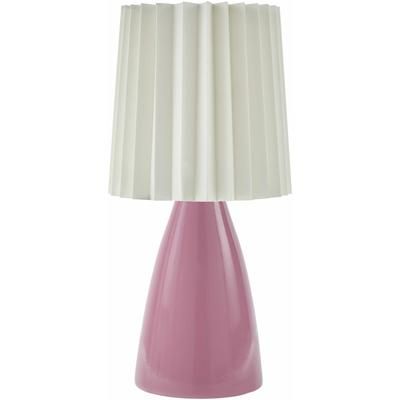 Cocconato 13"H x 6"W x 6"D Modern Pink/White/Translucent Table Lamp - Boutique Rugs