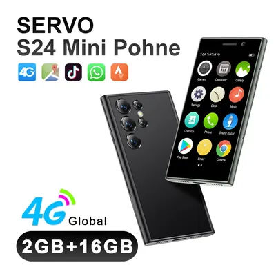 Original SERVO S24 Mini 4G Cellular Smartphone GPS Android 10.0 Face Recognition 2GB/16GB 2000mAh 3" Display Small Mobile Phones