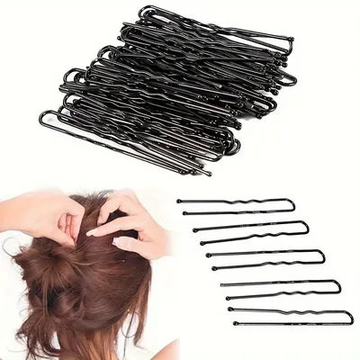 Solid Color U-shaped Hair Pins Simple Style Bridal Hairstyle Accessories Bun Holder For Wedding Veil Grip Hair Clips For Updos