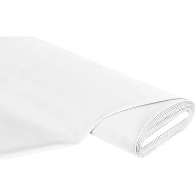 Tissu gabardine en polyester, blanc