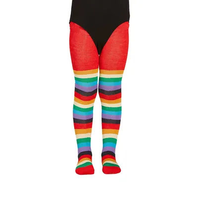 Collants rayés opaques pour enfants, multicolore