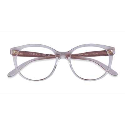 Female s round Clear Plastic Prescription eyeglasses - Eyebuydirect s Vogue Eyewear VO5552