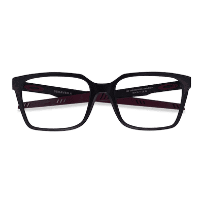 Unisex s square Matte Black Plastic Prescription eyeglasses - Eyebuydirect s Oakley Dehaven A