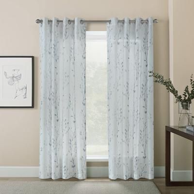 Wide Width Primavera Light Filtering Grommet Curtain Panel by Habitat™ in White (Size 52" W 95" L)
