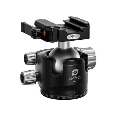 Leofoto LH-47LSC Lever-Release Hybrid Clamp Ball Head Arca/Picatinny Black LH-47LSC