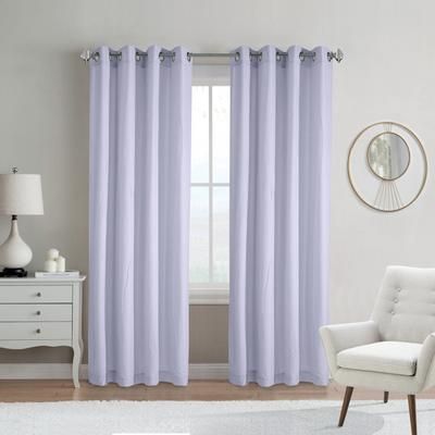 Wide Width Harmony Light Filtering Grommet Curtain Panel by Habitat™ in Lavender (Size 52" W 84" L)