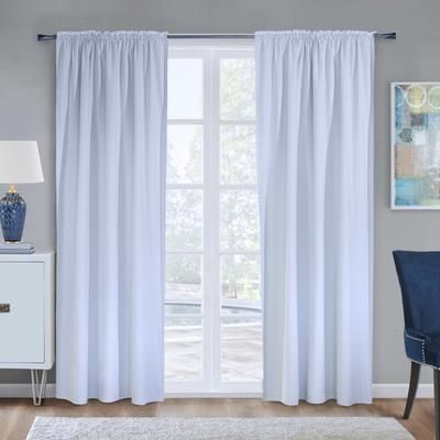 Wide Width Ultimate Blackout Multi Header Curtain Liner by Thermaplus in White (Size 45" W 101"L)