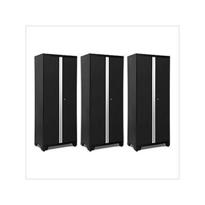 NewAge Garage Cabinets 3 x BOLD Series Black Lockers