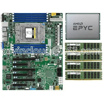 EPYC 7551P CPU 32 Cores Processor+ Supermicro H11SSL-i Motherboard Server +4x 32GB 2133P RAM