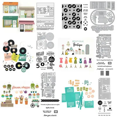 Fashion Window Shoppe Box Silicone Stamps and Cutting Die Set Art Record Die For DIY Scrapbook Paper Cards Embossed Craft DieNew