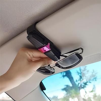 supporto per occhiali da sole per clip per occhiali da sole per auto premium sul parasole dell'auto con funzionalità di rotazione di 180 gradi