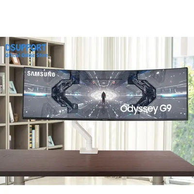 Bras de moniteur incurvé S500 en aluminium avec ressort à gaz pour écrans de 34 à 49 pouces, compatible avec les grands écrans Samsung Odyssey Neo G9/G7