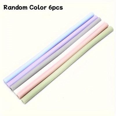 TEMU 6pcs Premium Reusable Silicone Straws - Snap , Compatible, Easy To Clean, Creative & Portable - Ideal For Kitchen Supplies & Gadgets
