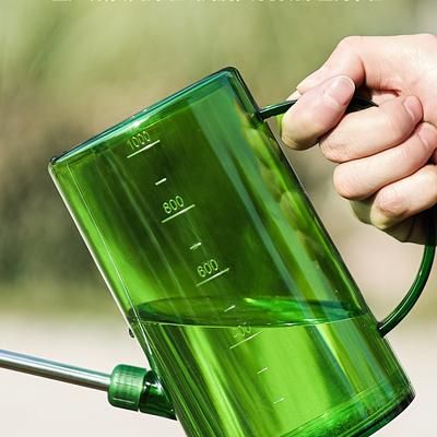 TEMU 1pc Stainless Steel Long Watering Can, Watering Can, Plant Watering Can, Large Gardening Tool