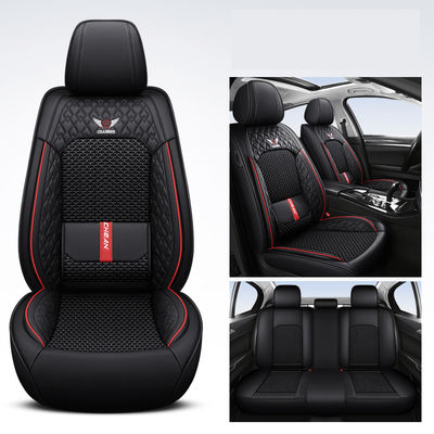 TEMU Comfortable Fixed Waist Rest Car Seat Cushion Universal New Summer Full Seat Cover Ice Fiber Fabric Seat Cover