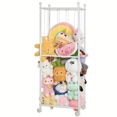 TEMU Metal Large Stuffed Animal Storage Zoo, 46.5'' Removable Stuffed Animal Zoo Storage Cage, Plush Toy Storage Organizer With Wheels, Stuff Animal Organizer For Kids Room Nursery Playroom Bedroom