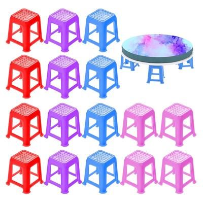 TEMU 16pcs Paint Stand Canvas Stands For Painting Canvas Feet Risers Mini Non-skip Fluid Painting Supplies Solid Color Pouring Tools