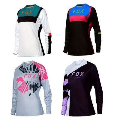 Maglia da donna BAT FOX Motocross Jersey Downhill Jeresy manica lunga Mountain Bike Shirt Quick-Dry